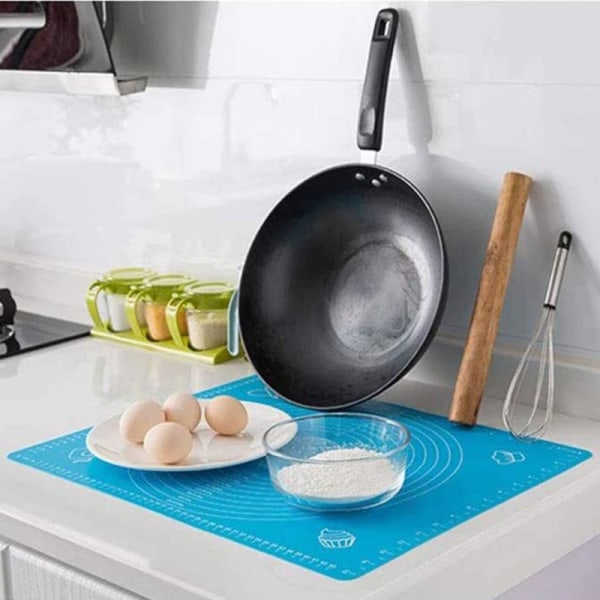 40*60 cm Silikon Degbädd med Graderad Bakset Livsmedelsgodkänd Bakplåt Jul