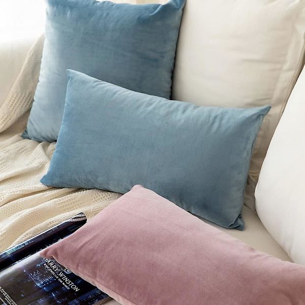 Sett med 2 Dekorative Fløyels Putetrekk Sofa Putetrekk Supermyk Myk Dekorasjon Hjem Stue Soverom For Sofa 2 Deler 30x30cm Sakura Rosa