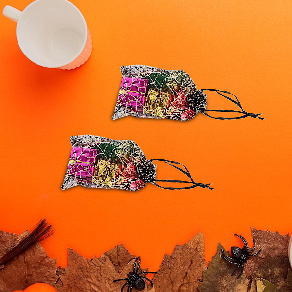 100 stk Halloween Organza Gaveposer Party Gaveposer Slikposer Sort 10X15CM Black 10X15CM
