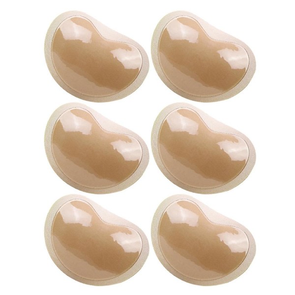 3 Par Bra-indsatser Polstrede Hjerteformede Push-Up Bra-indsatser Sports-BH-foringer Beige 11X7.5X2.5CM Beige 11X7.5X2.5CM