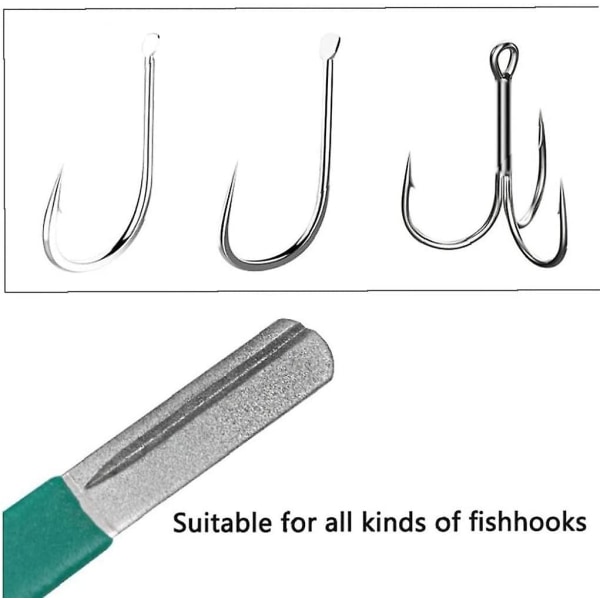 Diamant Fiskekroksslip Fil Fiske Slipsten För Fiskekroksslipning Fiskeutrustningslåda Slipningstillbehör Verktyg (1st, Grön)