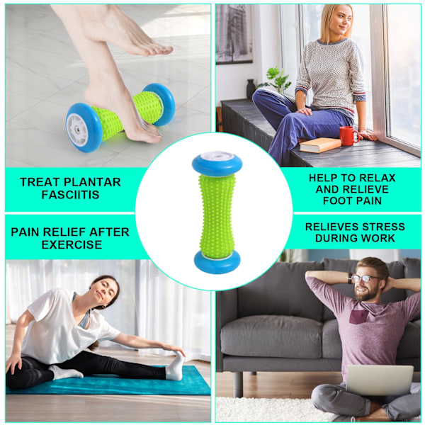 Plantar Fasciitis Relief, Foot Roller for Plantar Fasciitis and Neuropathy, Reflexology Massager Tool(Blue)