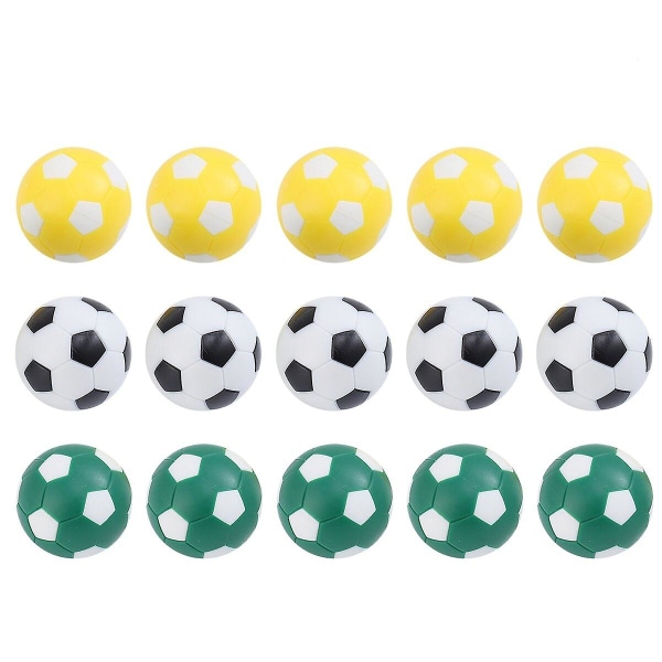 15 stk Bordfotball Fotballer Erstatningsballer Interessant Mini Bordfotballspill Ball Tilbehør 3.6X3.6CM