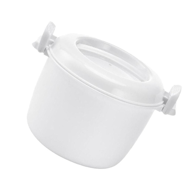 Mikrobølgeovn Riskoge Gryde Multifunktionel Isoleret Madkasse Madbeholder Mikrobølgeovn Kogegrej Fo White 21*17.5CM