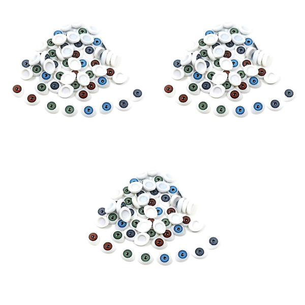 180 st DIY-dockögon Material Plast Oval Glasögon DIY Plyschleksakstillbehör Scrapbooking Hantverk 180 pcs 1.5X1.2cm