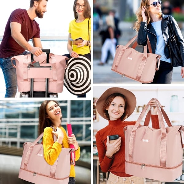 RYI)Reiseveske 30L Weekendbag Vognermuffe Tørr & Våt Separat Gymbag