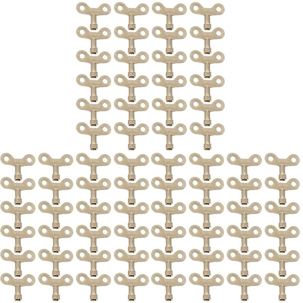 72 stk. Metal Vandhane Switch Nøgler Gyldne Vandhane Nøgle Knapper Radiator Ventiler Nøgle 72 stk 4,5X3,5cm 72 pcs 4.5X3.5cm