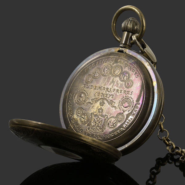 Vintage-taskukello Roomalaisin Numeroilla Quartz-taskukello Ketjun Kanssa Jouluun, Valmistumiseen, Syntymäpäiville, Isänpäiväksi