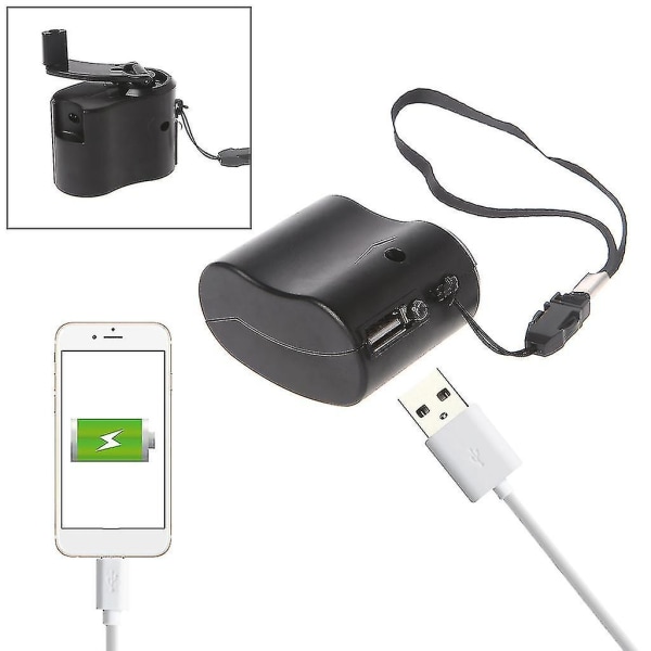 Manuell lader Emergency Outdoor Portable Hand Power Usb Dynamo Crank For Phone