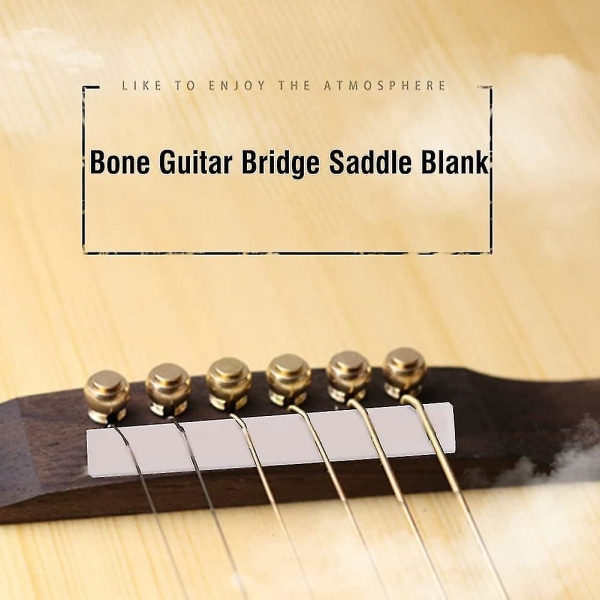 10 st Bone Guitar String Bridge Sadel Blanks Kompatibel med akustisk klassisk gitarr Mandolin Banjo Ukulele