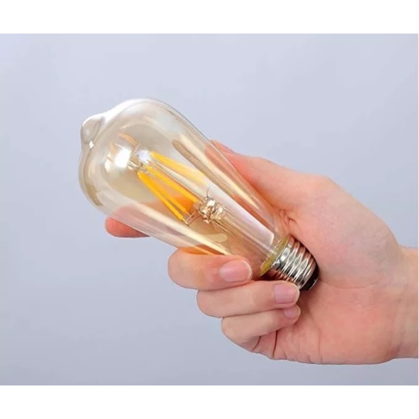 Lyspære Brun 4W Retro Tungsten Boble Lollipop Lampe E27 Boble Boble ST64 Antikk Tungsten Pære