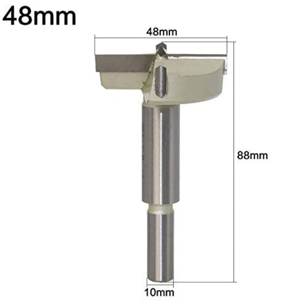 Drill Bits, Boring Carbide Drill Bits 48mm Woodworking Hole Saw Power Rotary Cutting Tool for Wood Plastic Plywood （Pack of 1）