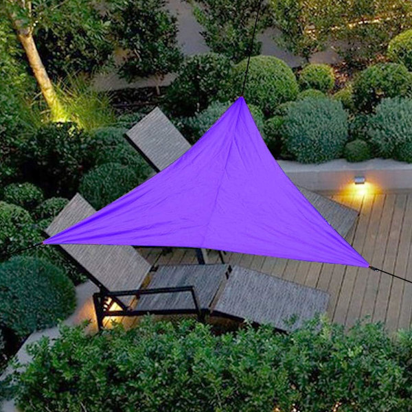 Solsegel Markis Triangel Solskydd Anti-UV Trädgård Markis Uterestaurang Regnskydd Lila 2 * 2 * 2m