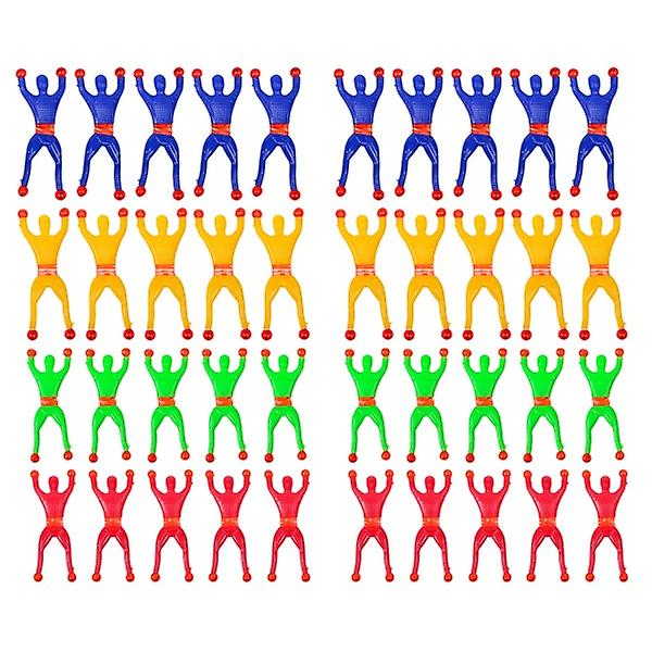 100 Pcs  Child Sticky Man Toy Creative Sticky Man Stress Relief Toy (random Color)40 pcs12.5X6X2CM