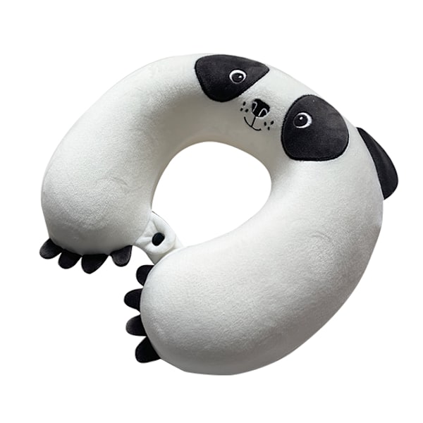 Tecknad U-formad kudde flygplanskudde cervikal memory foam ögonmassager 100% polyester massagekudde_xrzi White