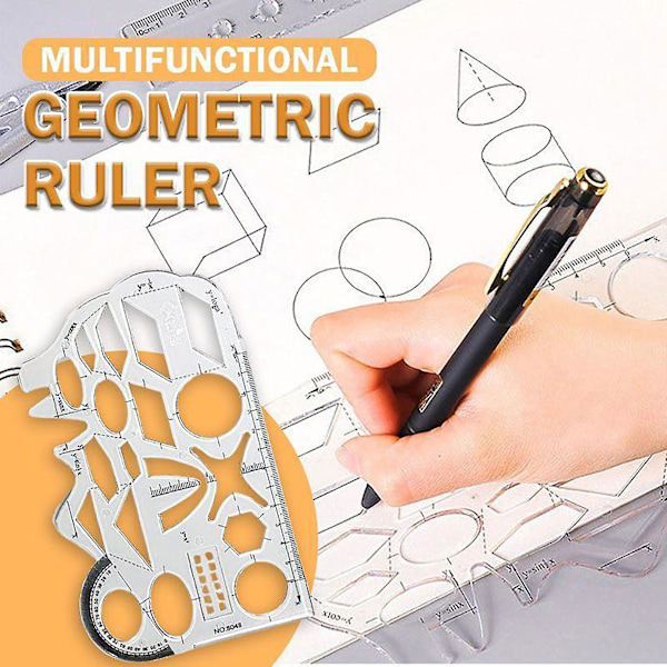 Monitoiminen geometrinen viivain, monitoiminen opiskelijaviivain matematiikan funktioiden geometria piirustusviivain (4 kpl)