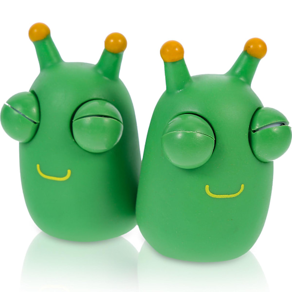 2 st Stressavlastande Leksak Nya Djurleksaker Klämma Fidget Leksaker Ögonpoppande Festfavorit Påse Fyllning Grön 8X6X5CM Green 8X6X5CM