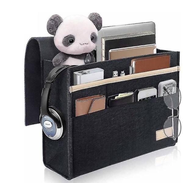 Senge Caddy, Filt Sengeopbevaring Organizer Hjem Madras Sofa Bord Skab Senge Caddy Opbevaring Sort Black