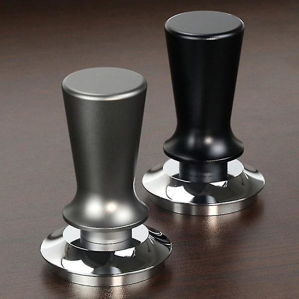 Elastisk Pulverpresse i Rustfritt Stål Kaffehammer 53mm, Sølvgrå