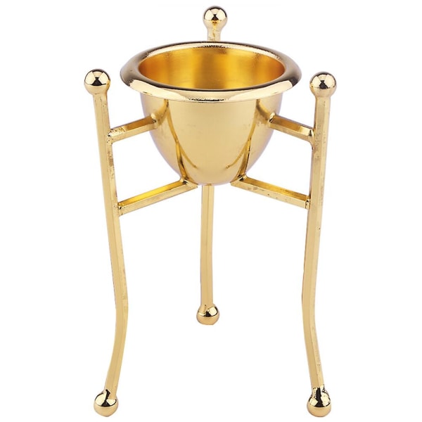 1 stk Rent Kobber Æg Stativ Dampet Æg Kop Trekant Æg Stativ GuldGuld4.5X11CM Golden 4.5X11CM