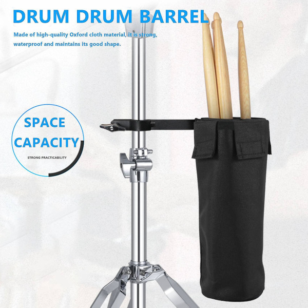 Drum Stick Holder Moisture Proof Drumstick Bag Wear-resistance Drumsticks Pocket With Mounting Clam