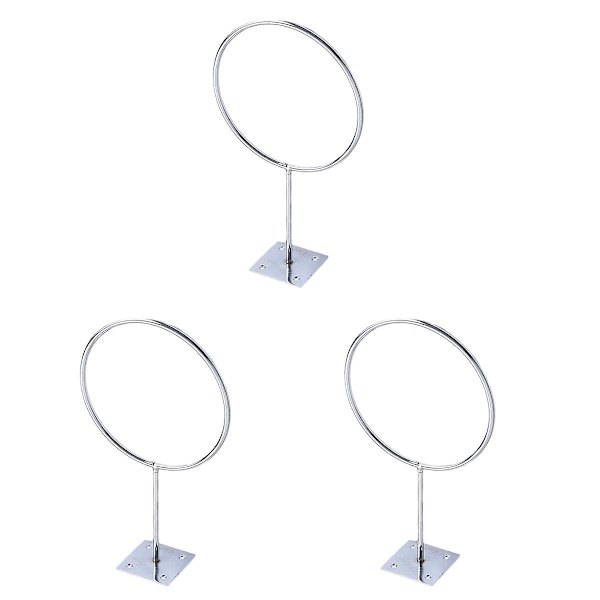 3 stk. Veggmontert Sportsballstativ i Rustfritt Stål - Ballholder for Basketball, Fotball 3pcs