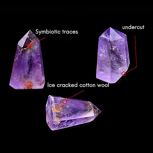 Läkande Kristallstavar Med Presentask Amethyst Klar Kvarts Öga Chakra Stenar Dekoration Kompatibel Med Hem Kontor Av