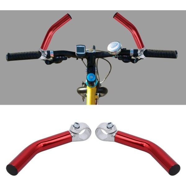 2 stk sykkelhåndtaksende, sykkelputepute aluminiumslegering Sykkelerstatningstilbehør (rød)