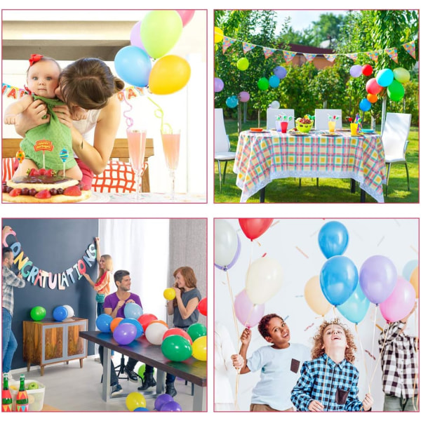 100 erilaista värillistä ilmapalloa, monivärisiä lateksiilmapalloja, erilaisia ​​ilmapalloja lasten syntymäpäiviin, häihin, juhliin