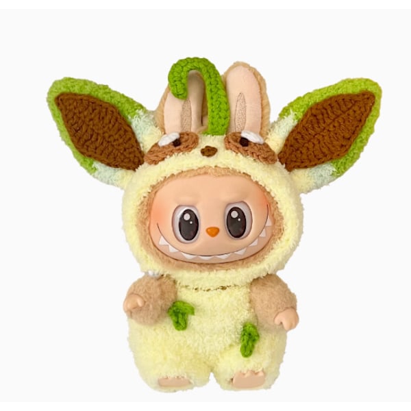/RYI/ Vain Vaatteet 17cm Labubu Nukke Pokemonws Käsintehty Koristelu Kangas Villapaita Lelu Kangas Värikäs Pukusetti Labubu Sarjakuva Vaatteet C2