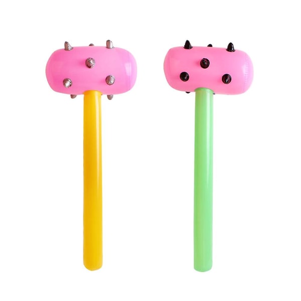 2 stk Farverige PVC Oppustelige Hammer Meteor Hammer Sjov Hammer Legetøj Til Børn (Tilfældig Farve) 18*8*2cm