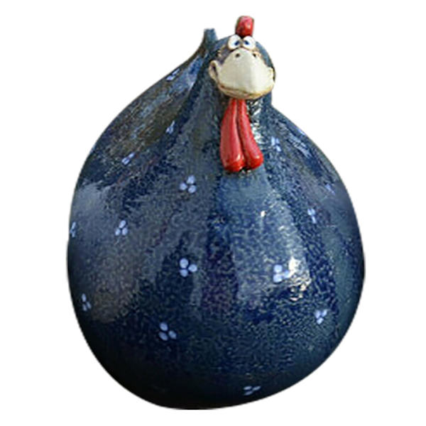 Stor Munn Kylling Dekor Resin Hage Statue Hagekunst Dekor - Blå