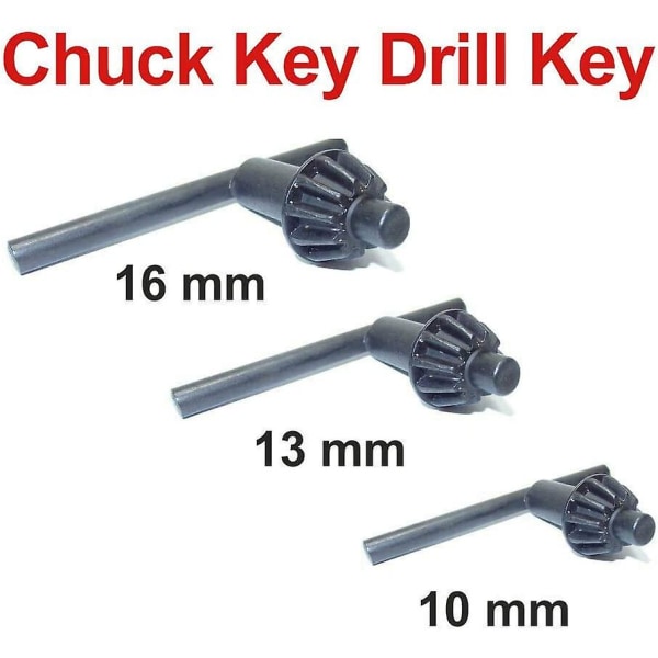 Universal T-formet Chuck-nøkkel i metall, svart