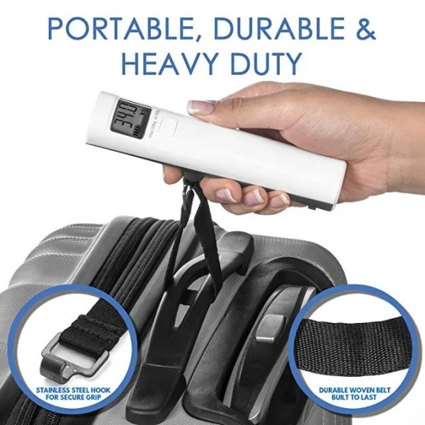 Reis med selvtillit - Bagasjevekt: batterifri, nøyaktig og bærbar håndholdt digital koffertvekt for reiser, 110 lbs/50 kg