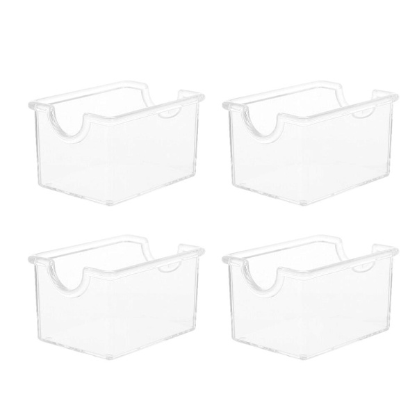 4 kpl Akryyli Kahvipussi Säilytyslaatikot Teepussipidikkeet Kotitalouden Sokeri Pussi Kotelot Läpinäkyvä 8.5X6.5X5C Transparent 8.5X6.5X5CM