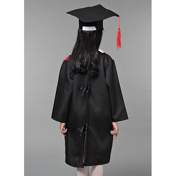 1 Set Barnkläder för Examen, Kappor, Robar, Cosplay Kostymer för Barn (Röd Krage med 160cm)