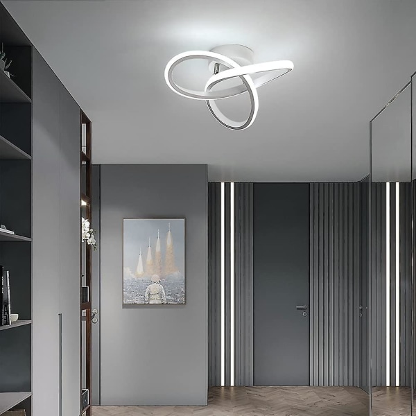 LED Taklampe, 12W Akryl Taklampe, Dimbar Taklampe 3000K/4000K/6000K For Soverom Kjøkken Diagnist Soverom 24cm