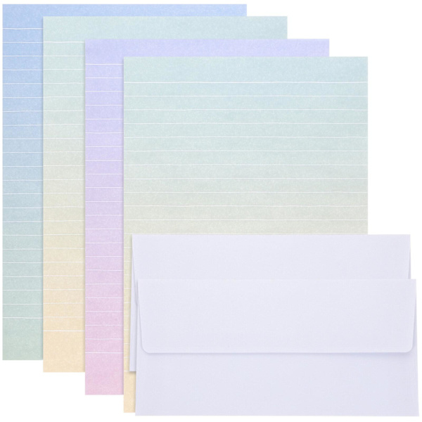 4 Set Brevkuvert Brevpapper Papper & Utskrivbart Media Kontorsmaterial Set Kopiera & Flerfunktions 21X14.3cm