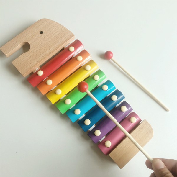 Caterpillar Xylophone musiklegetøj med træhammere til småbørn, musikinstrumenter, træslagtøj