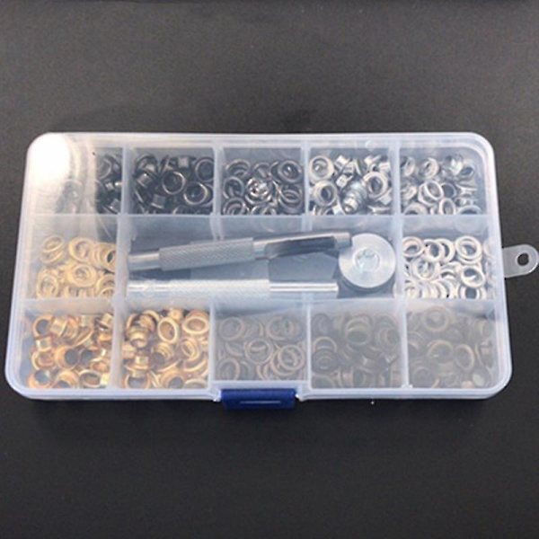 200 Sett 6 Mm Metalløyebolter Kit Med En Base Og Hullstansverktøy Og Monteringsverktøy Reparasjon
