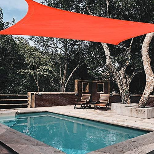 Vattentät Solsegel UV-Blocker Solskydd Patio Likbent Triangel Stickad Block Tyg Pergola Carport Markis 2x2 Orange 2x2 Orange