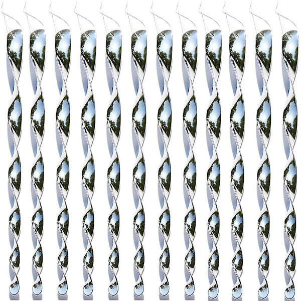 12 Stykker Refleksvindspiral Fugleskremsel Refleks Fugleavvisende Hagedekorasjon For Balkong Og Hage