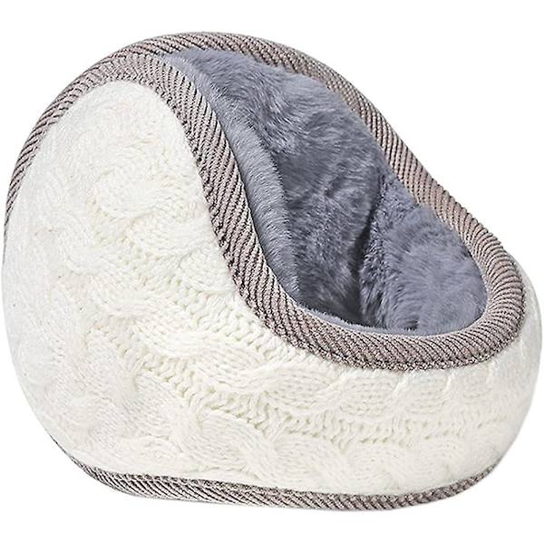 Ørevarmere Vinter Kvinner, Dame Vinter Ørevarmere Unisex Varme Strikket Ørevarmere Foldbar Ørevarmer For Kvinner Twist Hvit Twist white