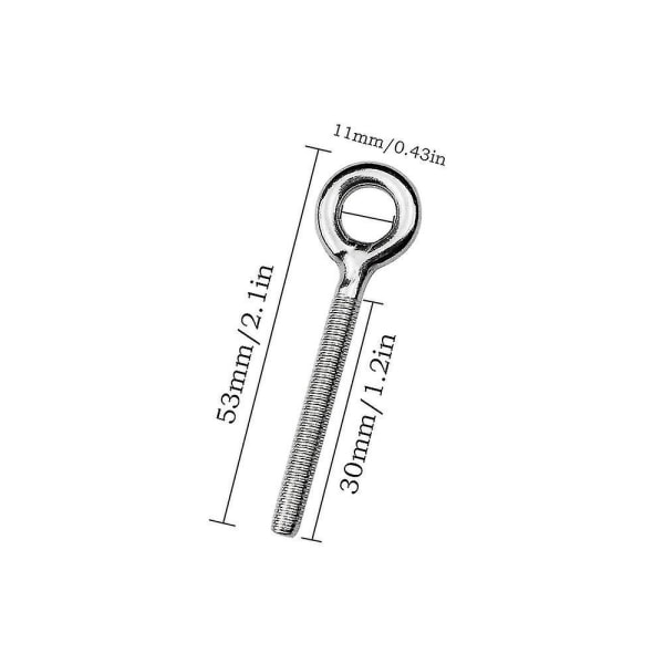 M4 sveisede ringbolter Skrueringsbolter Øyekrokbolt for utvendig svingmaskin (14 stk)