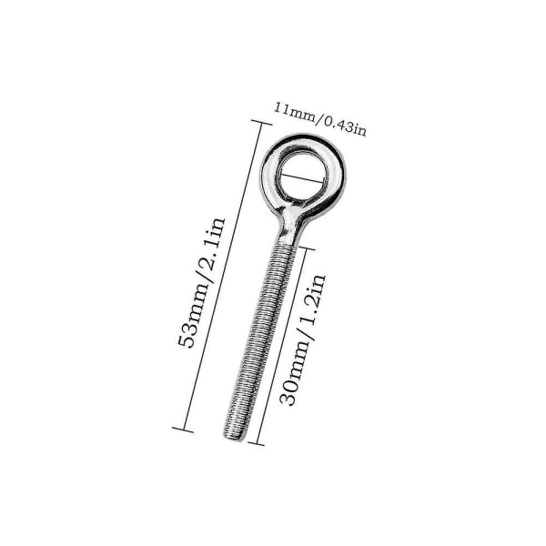 M4 Welded Ring Bolts Screw-ring Bolts Eye Hook Bolt For Swing Outer Machine (14pcs)