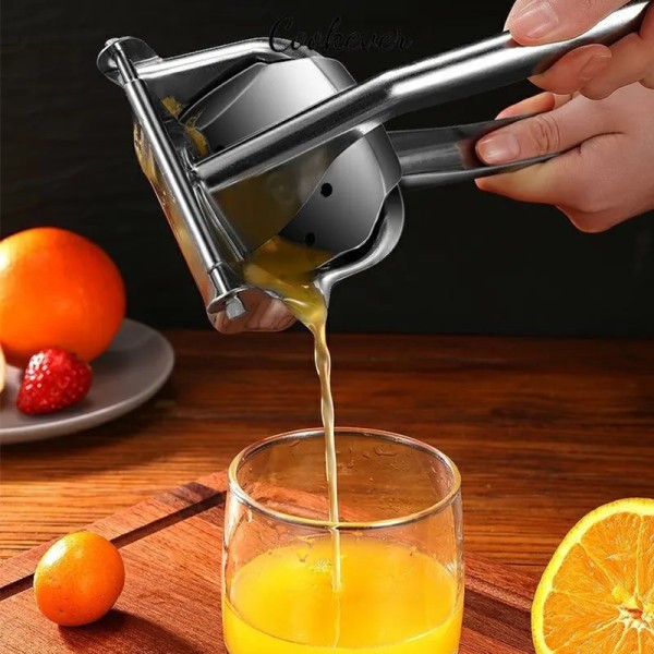 Citronpresser Rustfrit stål, manuel saftpresser Citrus Lime Orange Frugtpresser Heavy Duty Ergonomisk greb Arbejdsbesparende Juicepresse med stor kapacitet Ha