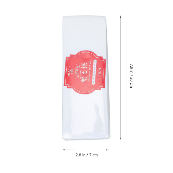 200 st Set med Kläder för Kvinnor Hårborttagningsremsor Vax Hårborttagning Hårborttagning Epilering Strips Depilat White 20x7cm