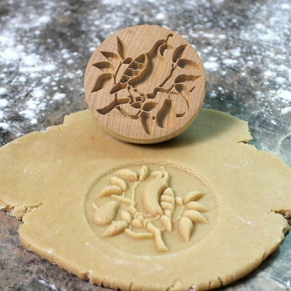 Træ 3D Cookie Prægningsforme Kortbrød Form Bageform Kage Dekorationsværktøjer Chokolade