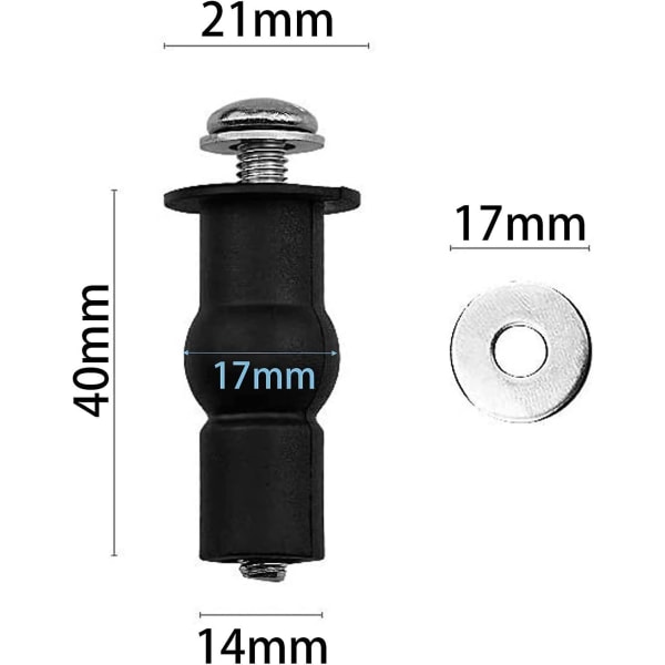6 st Toalettstolshängslen Fästen Toalettstol Fäste Universal Toalett Reservdelar, Toalettstol Fäste Fästen WC Säte Gummi Expansionsbultar, Passar De Flesta