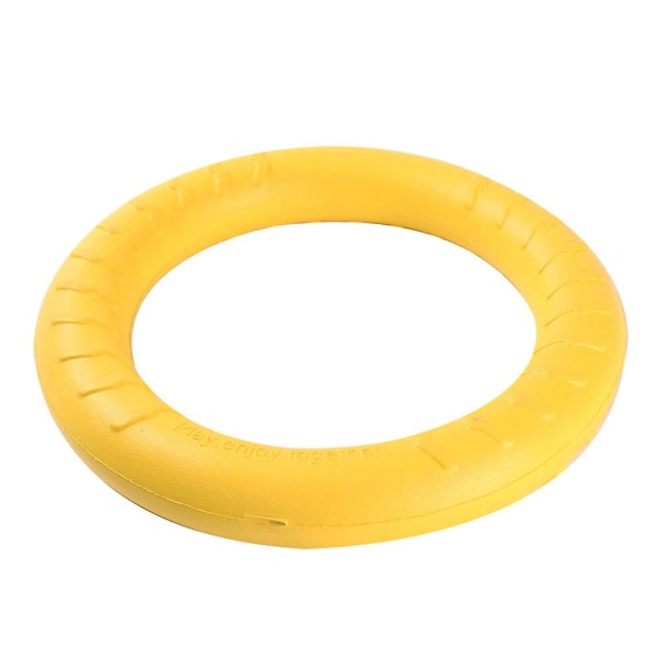 1 st. Pet Stretch Plast Ring Hund Utomhus Tillbehör Hund Leksak (gul)Gul 19x3cm Yellow 19x3cm